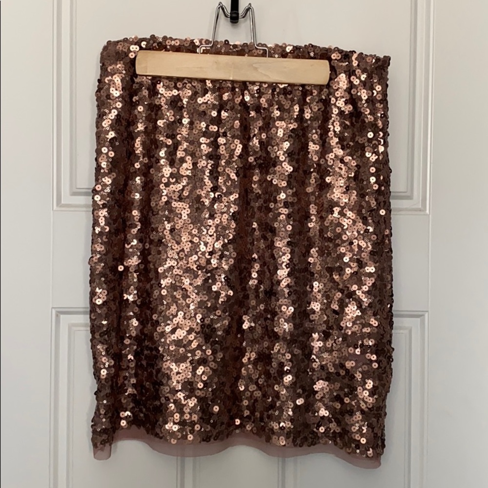 Bronze gold sequin skirt